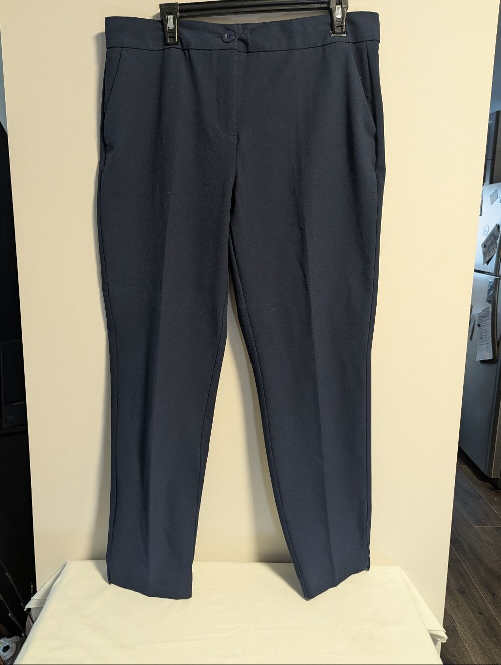 Badgley Mischka Navy Trouser Dress Pants Slacks. Size 14. EUC.